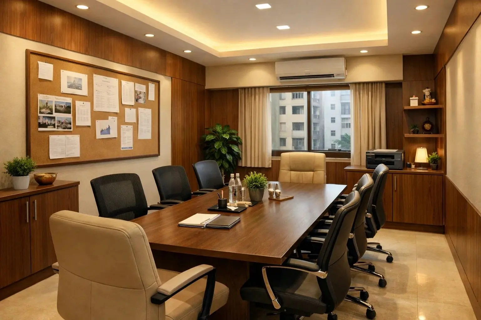 A boardroom at a corporate law office
